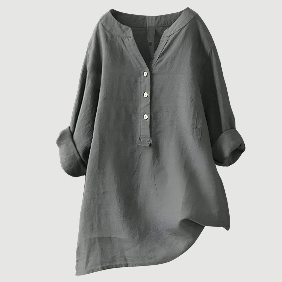 Willemijn | Lichte damesblouse met V-hals en knoopsluiting