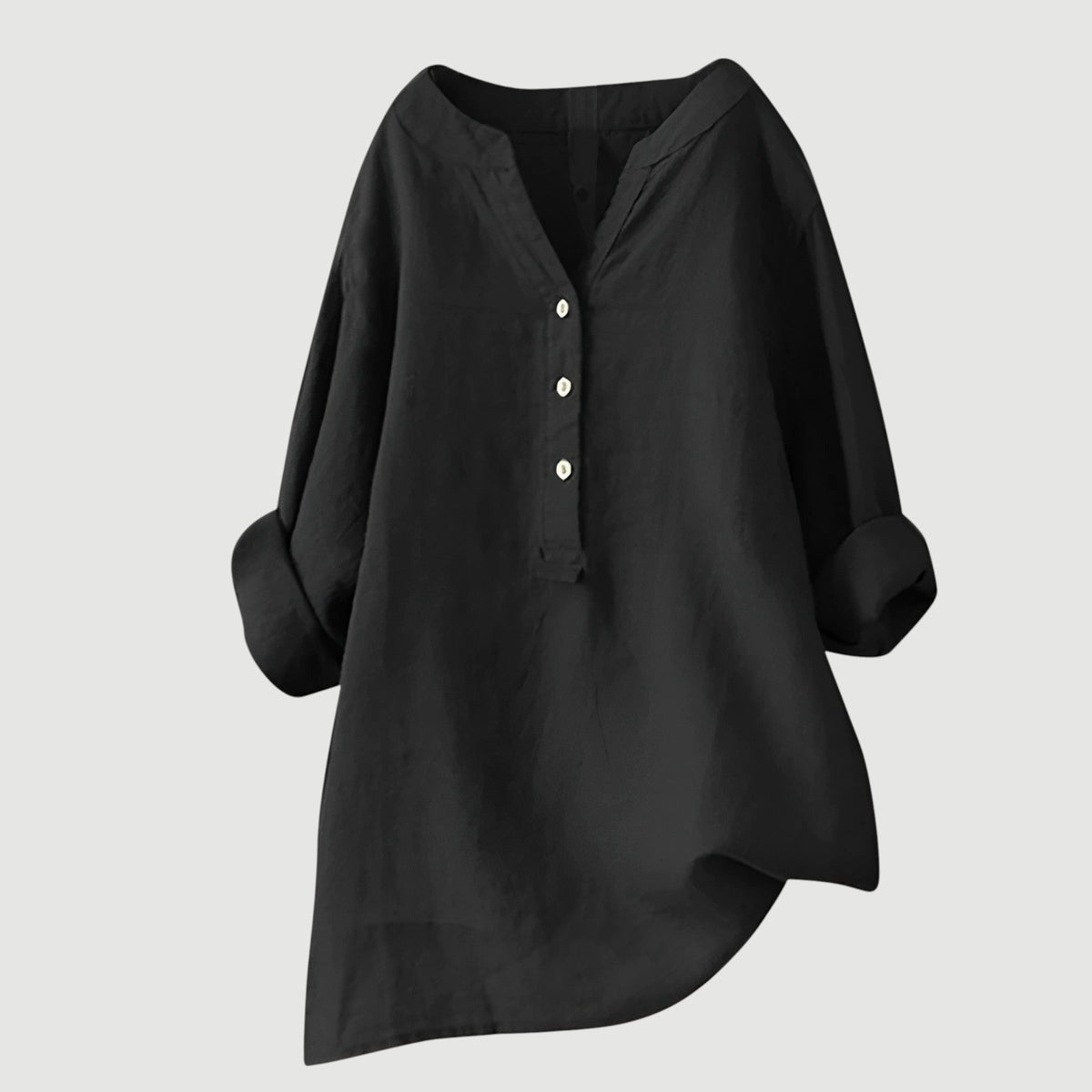 Willemijn | Lichte damesblouse met V-hals en knoopsluiting