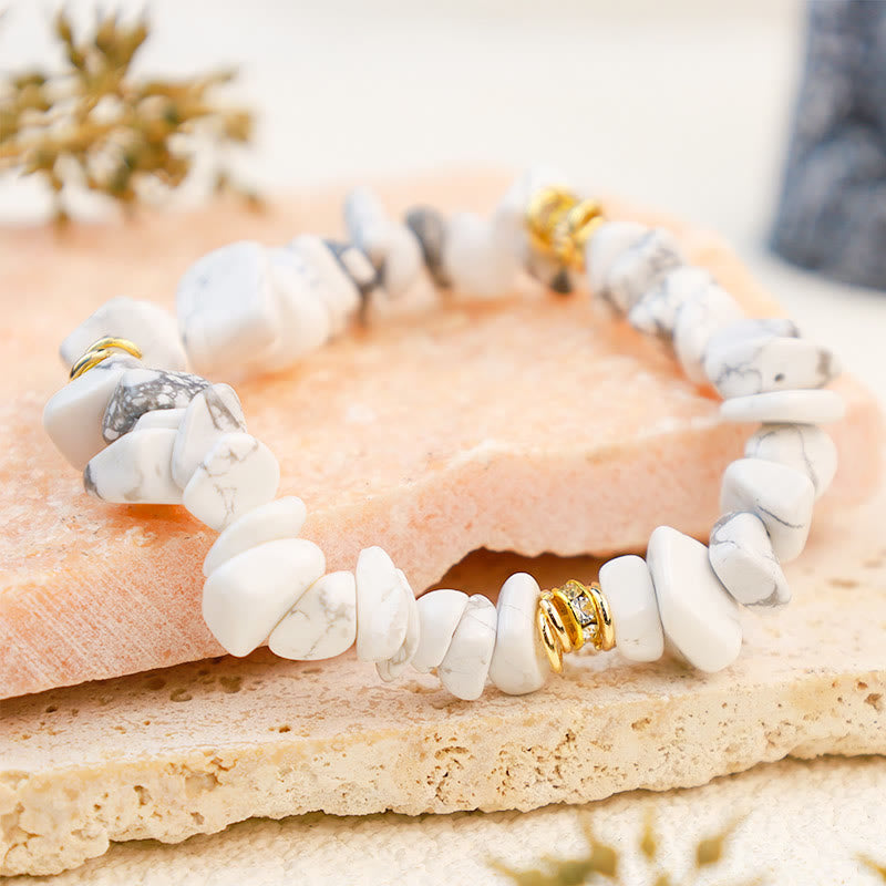 Stijlvol natuursteen kristallen kralen armband
