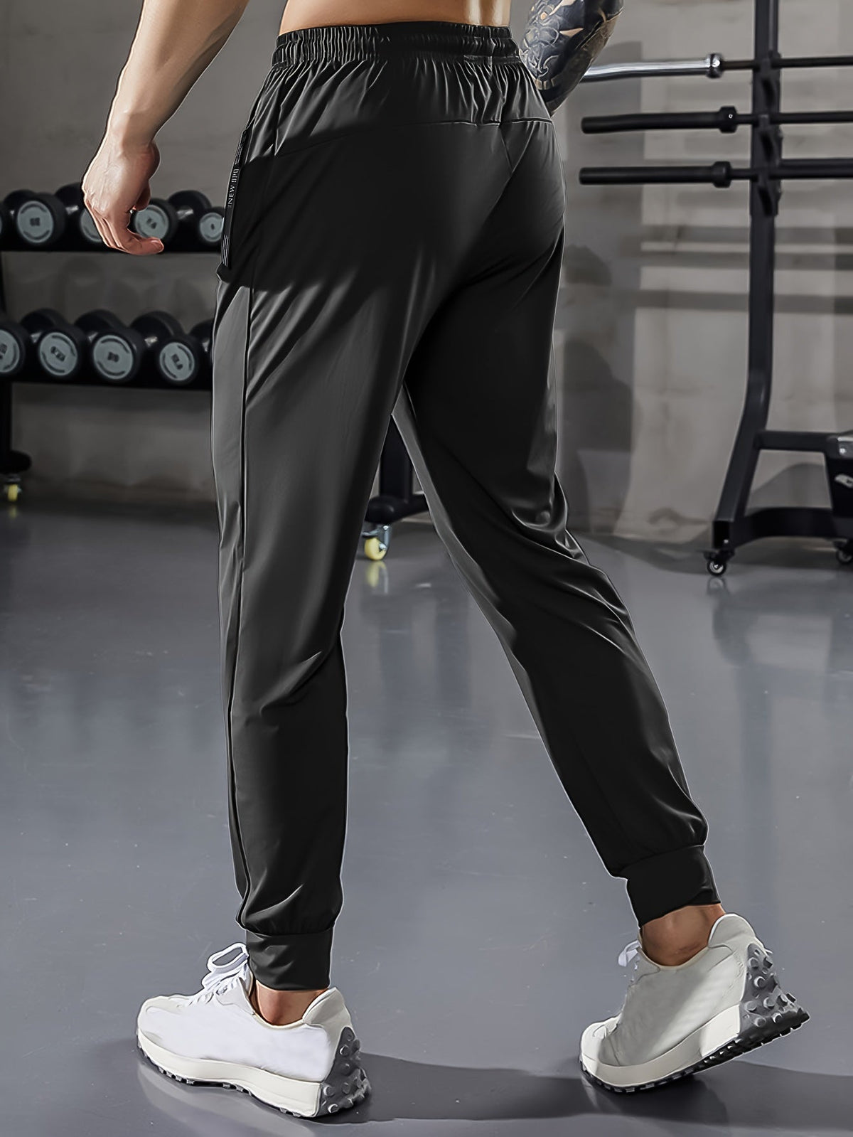 Effen heren sportbroek met zakken