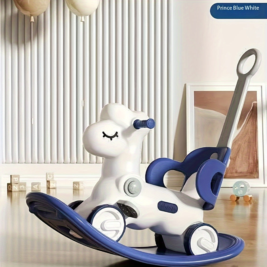 2-in-1 schommelpaard & loopfiets