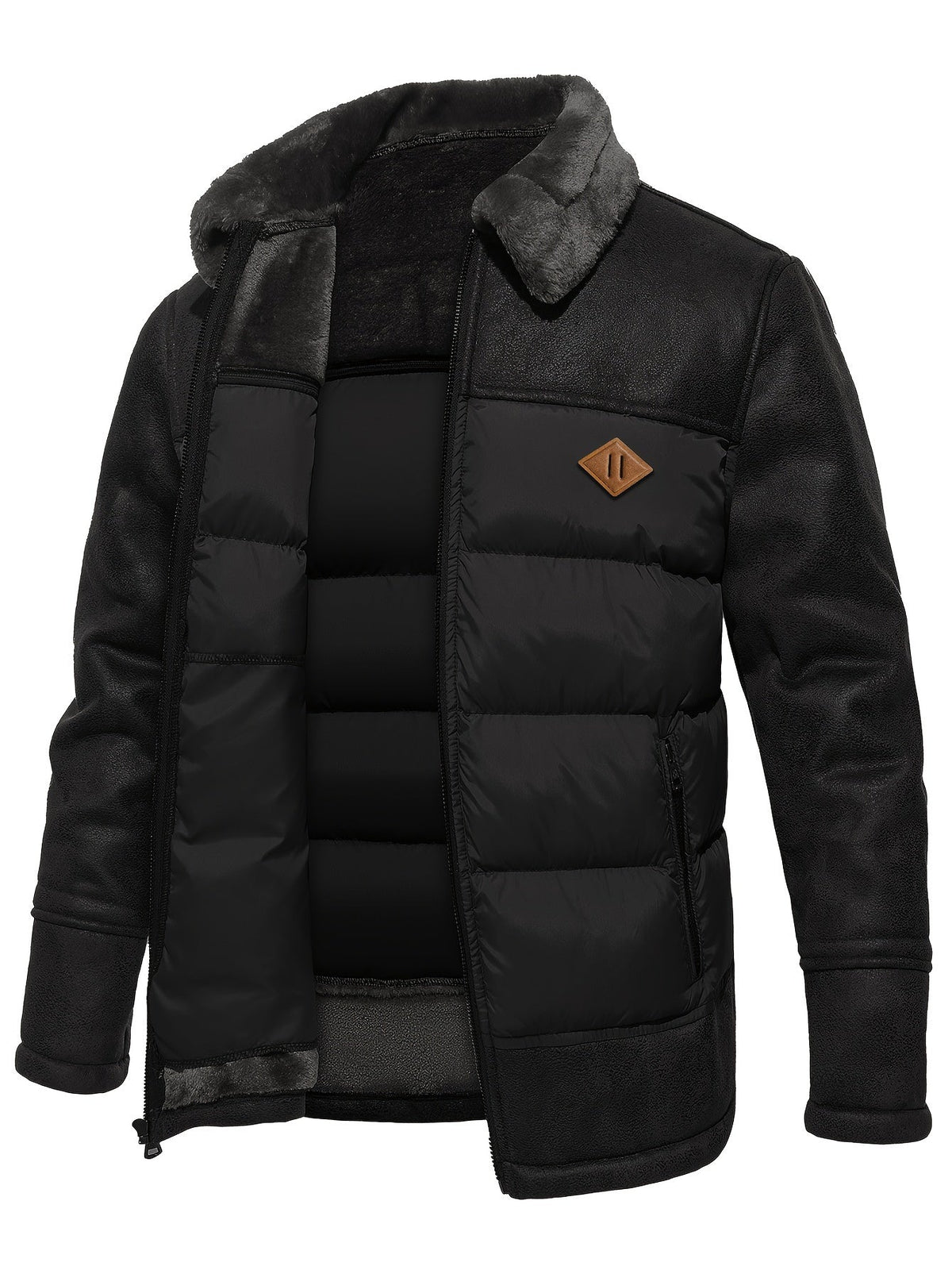 Winter warme fleece jas voor heren