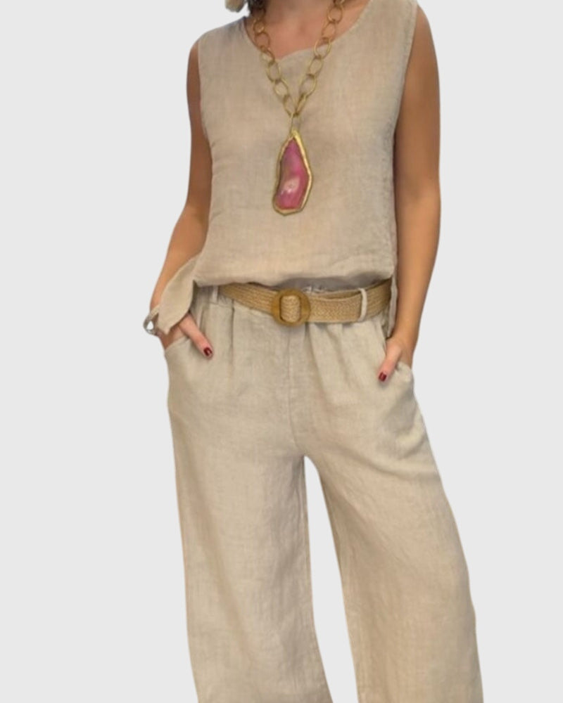 Jana | Tweedelige bohemian set met wijde broek