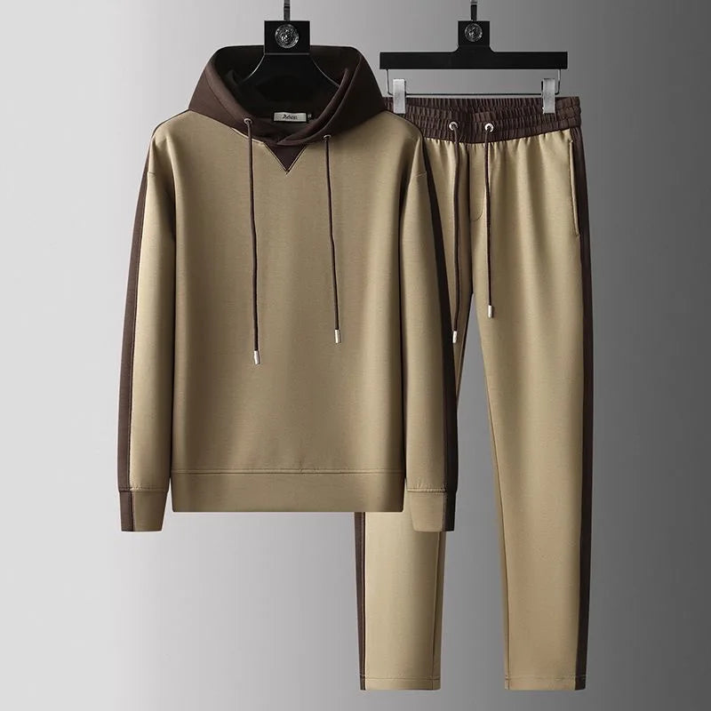 Alper | Herentrainingspak met kleurvlakken en hoodie