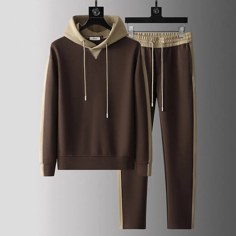 Alper | Herentrainingspak met kleurvlakken en hoodie