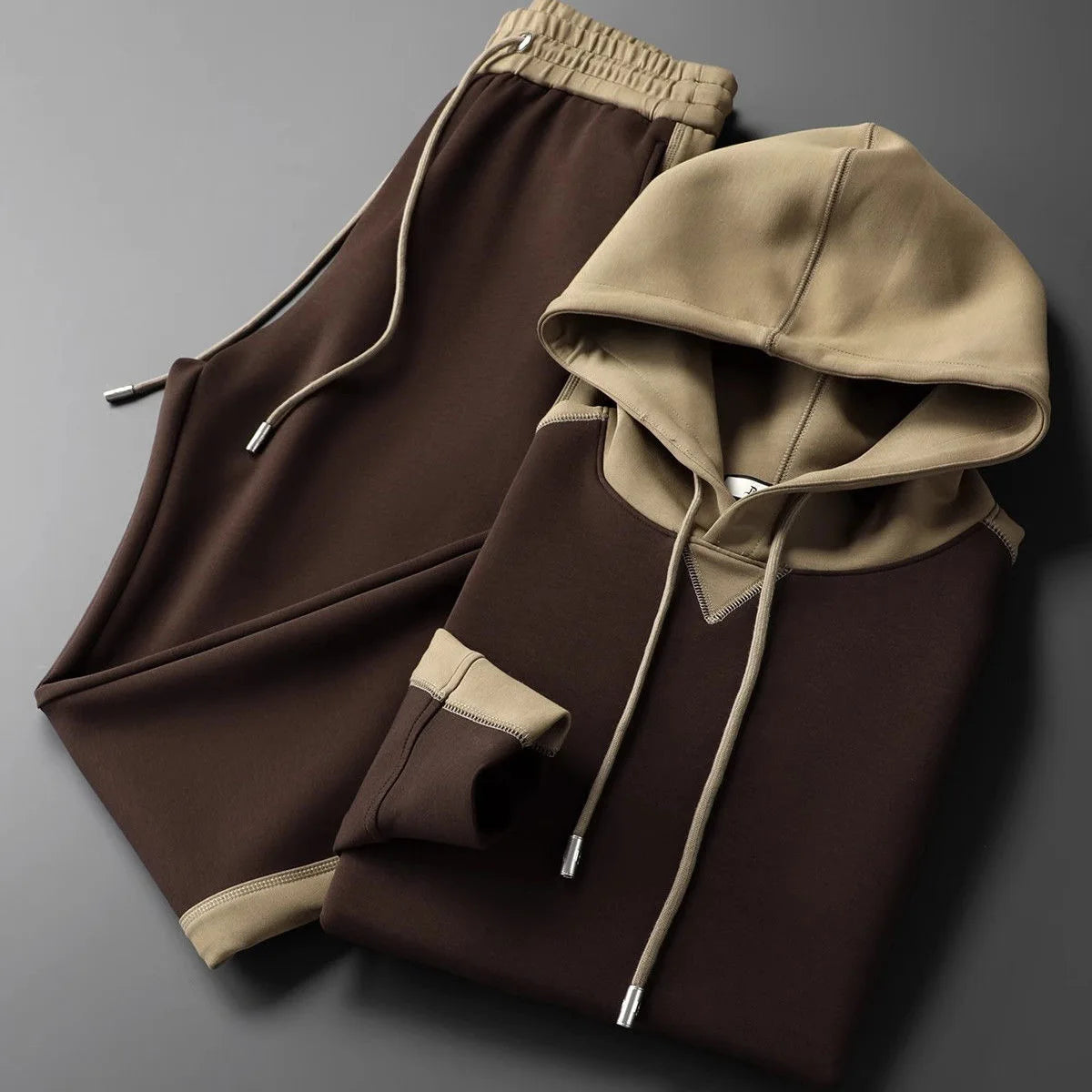 Alper | Herentrainingspak met kleurvlakken en hoodie