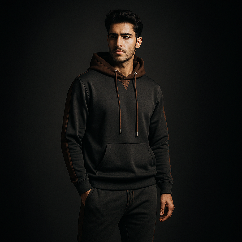 Alper | Herentrainingspak met kleurvlakken en hoodie