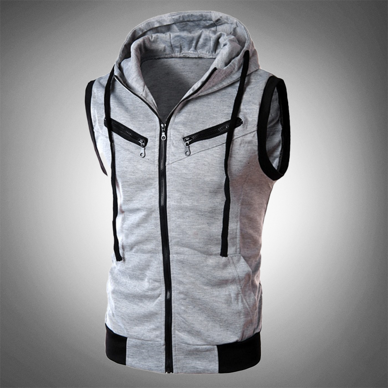 Slim-fit vest met capuchon