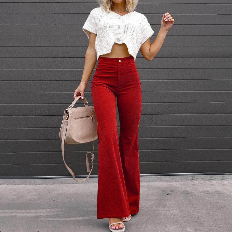 Flared vogue stijl broek