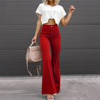Flared vogue stijl broek