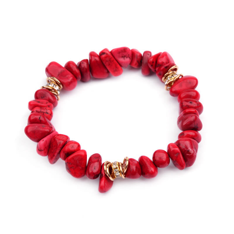 Stijlvol natuursteen kristallen kralen armband
