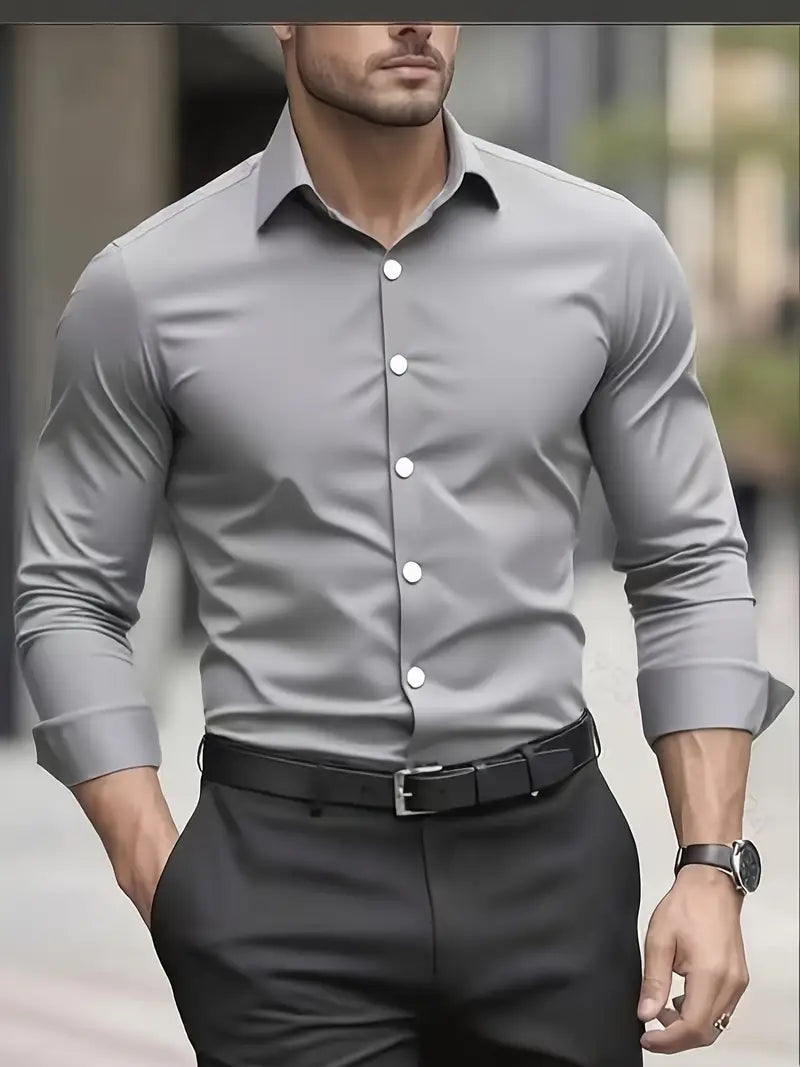 Fabrice | Slim-fit herenoverhemd met lange mouwen