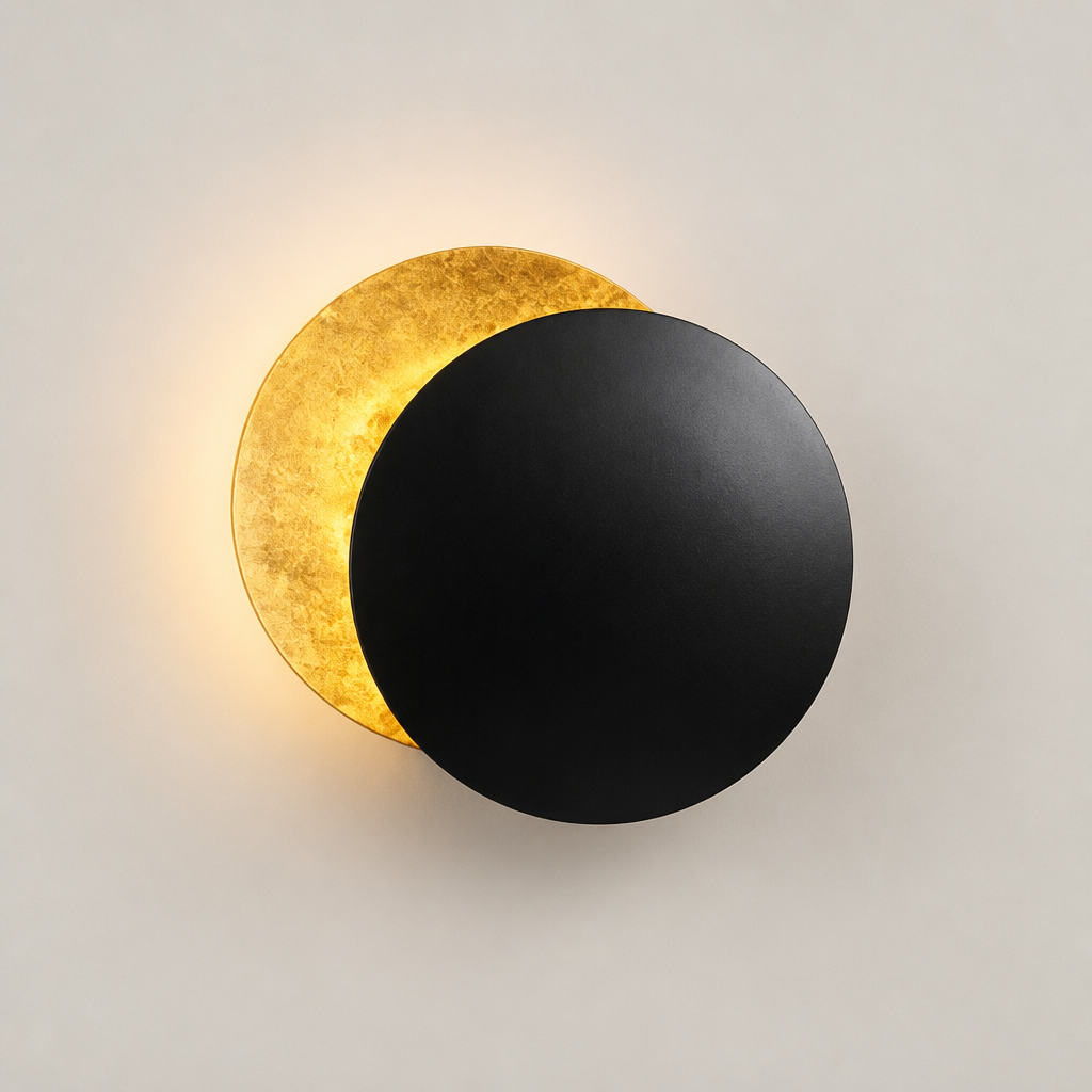 Design wandlamp halo – goud, zwart of wit