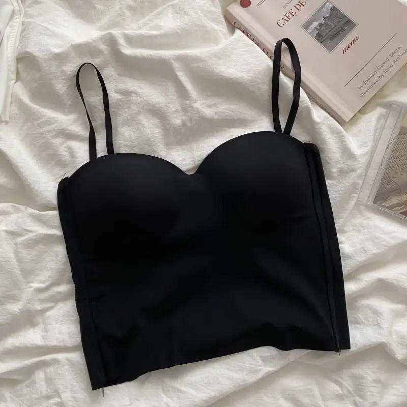 Set van 4 luchtige tanktops met ingebouwde bandeau BH