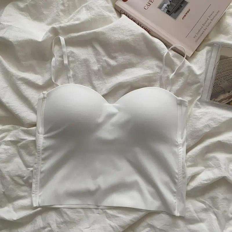 Set van 4 luchtige tanktops met ingebouwde bandeau BH