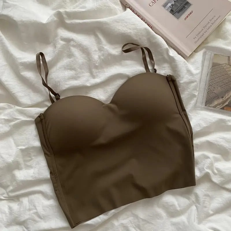 Set van 4 luchtige tanktops met ingebouwde bandeau BH