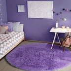 Rond fluffy vloerkleed