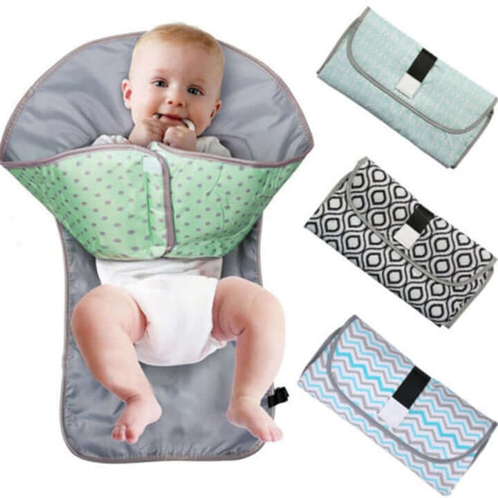 3-in-1 verschoningsmatje voor baby's met speelgoedhouder