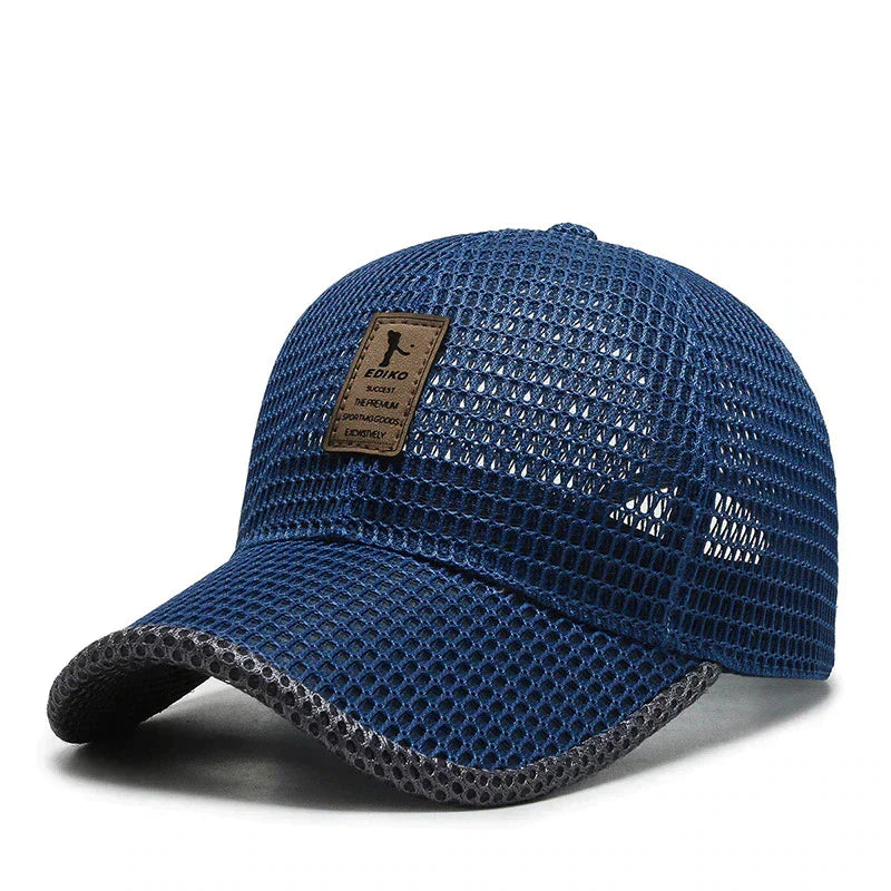 Ademende mesh pet met verstelbare snapbacksluiting