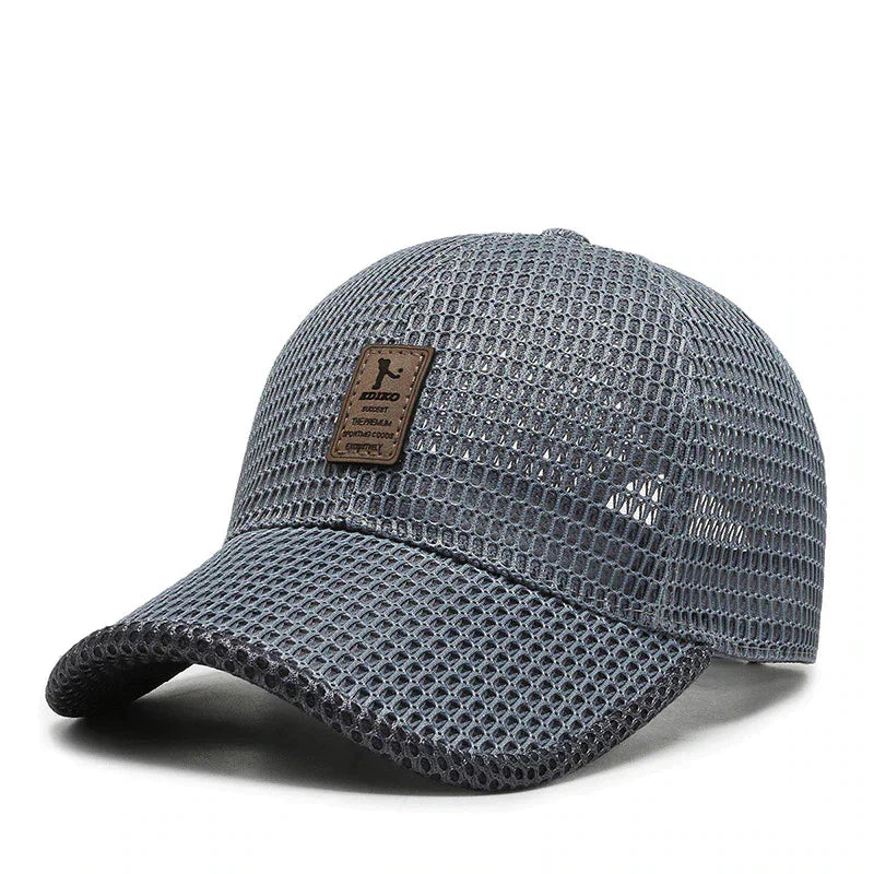 Ademende mesh pet met verstelbare snapbacksluiting