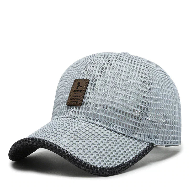 Ademende mesh pet met verstelbare snapbacksluiting