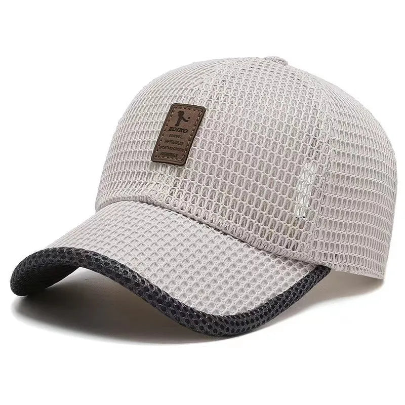 Ademende mesh pet met verstelbare snapbacksluiting