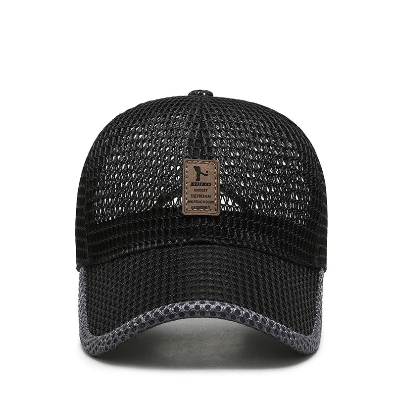 Ademende mesh pet met verstelbare snapbacksluiting