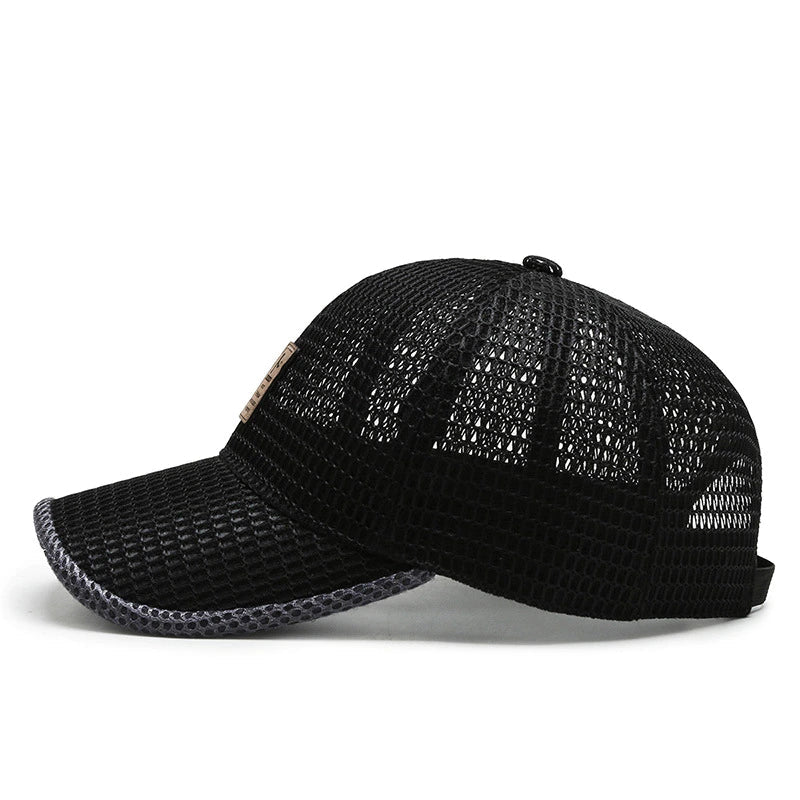 Ademende mesh pet met verstelbare snapbacksluiting