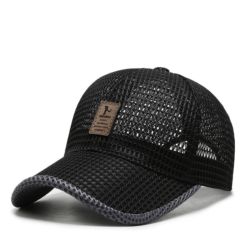 Ademende mesh pet met verstelbare snapbacksluiting