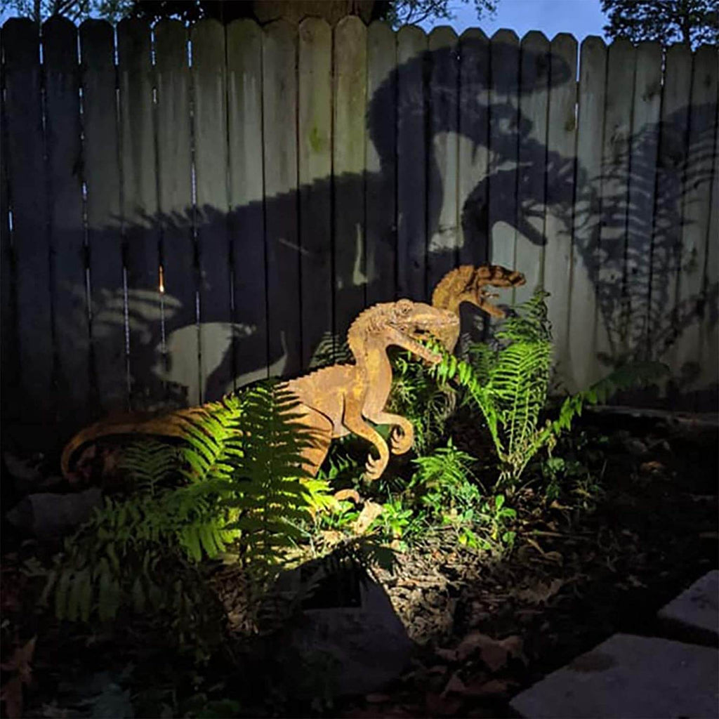 Metalen dinosaurusdecoratie voor de tuin