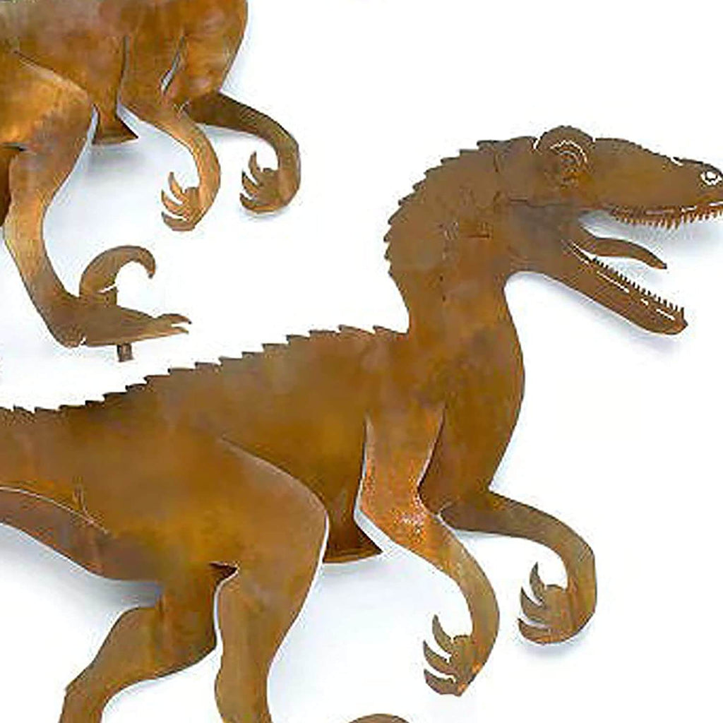 Metalen dinosaurusdecoratie voor de tuin