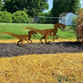 Metalen dinosaurusdecoratie voor de tuin