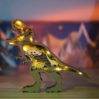 Houtgesneden 3D-dinosaurusornamenten