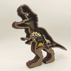 Houtgesneden 3D-dinosaurusornamenten — afbeelding 6