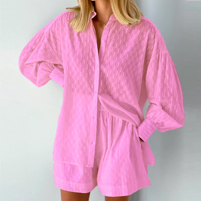 2-Delige zomerset met blouse en short