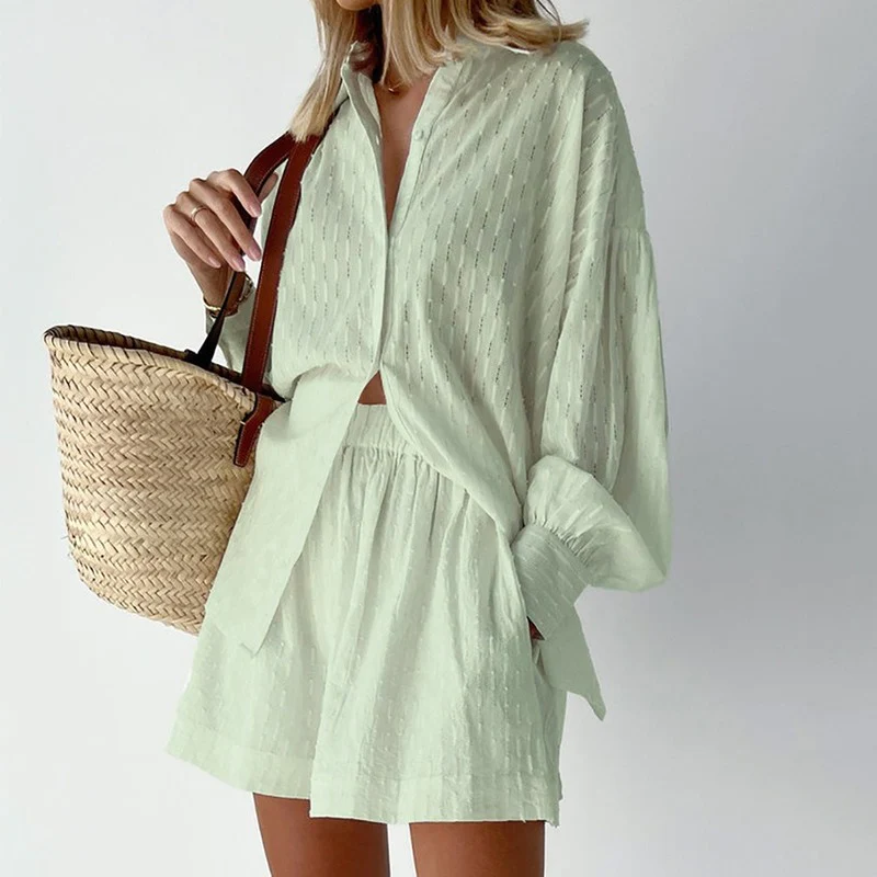 2-Delige zomerset met blouse en short