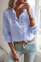 Blauwe blouse