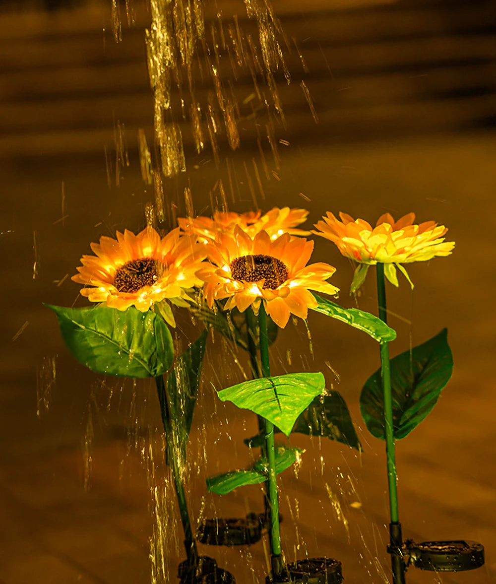 Zonne-energie zonnebloem lamp