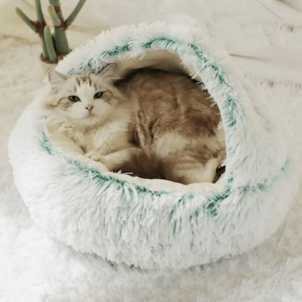 Pluchen slaapmand voor katten