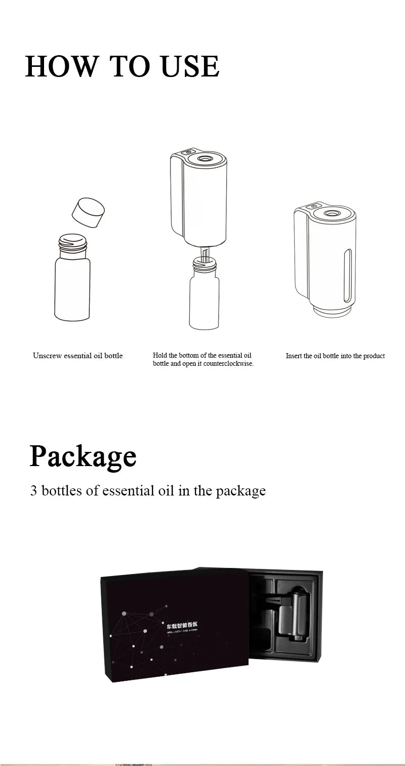 ELEKTRISCHE AROMA DIFFUSER – LUCHTVERFRISSER VOOR AUTO — afbeelding 3