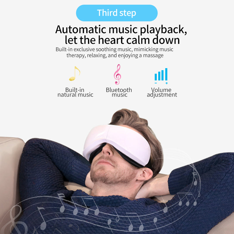 Oogmassageapparaat met luchtdruk, trilling, warmte en Bluetooth