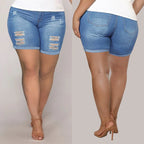 Denise plus size denim short