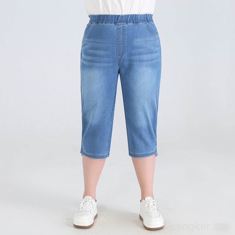 Leah plus size driekwartsbroek