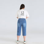 Leah plus size driekwartsbroek
