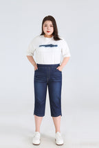 Leah plus size driekwartsbroek