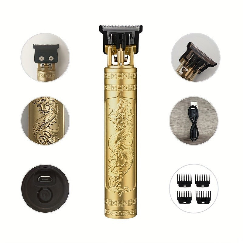 Professionele oplaadbare tondeuse – vintage stijl voor precies trimmen