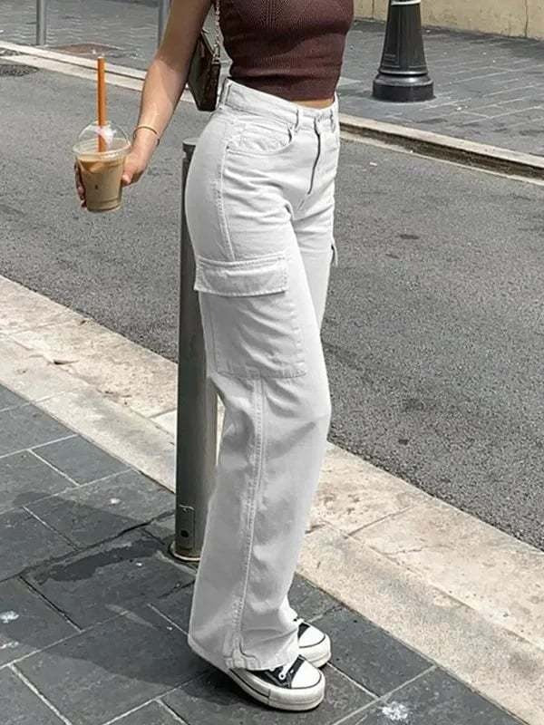 Dames cargo jeans