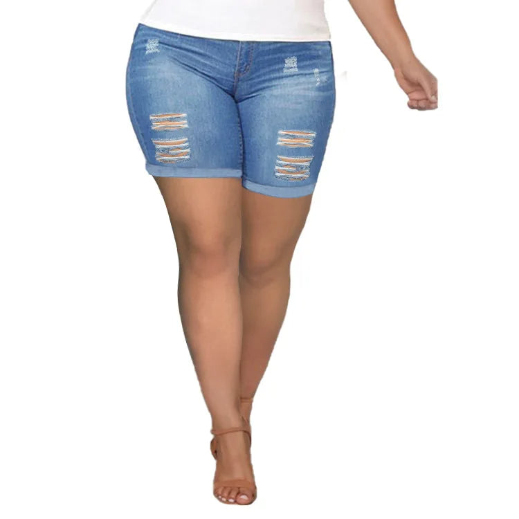 Denise plus size denim short
