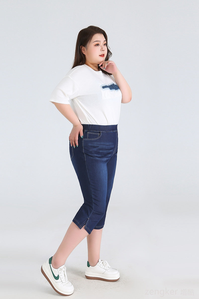 Leah plus size driekwartsbroek