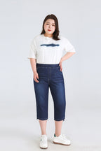 Leah plus size driekwartsbroek